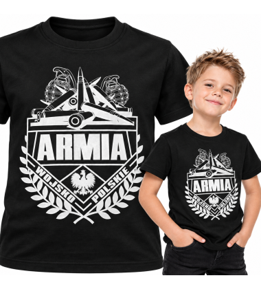 KOSZULKA DZIECIĘCA Patriotyczna - ARMIA (BIAŁY)